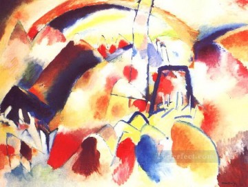 Paisaje con manchas rojas Wassily Kandinsky Pinturas al óleo